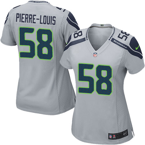 Women's Elite Kevin Pierre-Louis Nike Jersey Grey Alternate - #58 NFL Seattle Seahawks